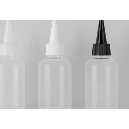 50ml x 50 empty transparent PET lotion container with pointed cap , E liquid plastic bottles, travel size bottle,Lotion jar