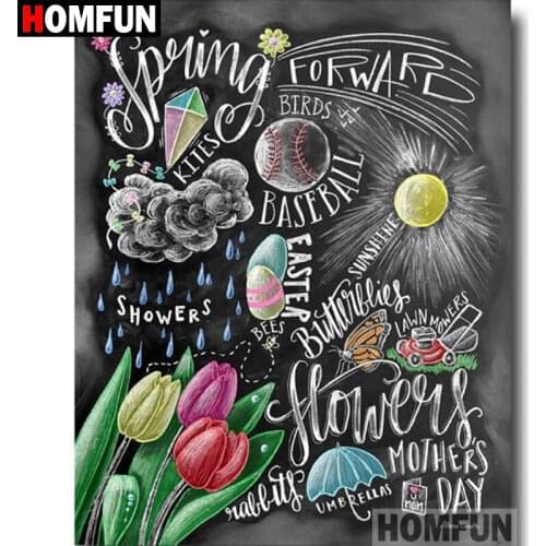 HOMFUN 5D DIY Diamond Painting Full Square/Round Drill "Alphabet drawing" 3D Embroidery Cross Stitch gift Home Decor A00307