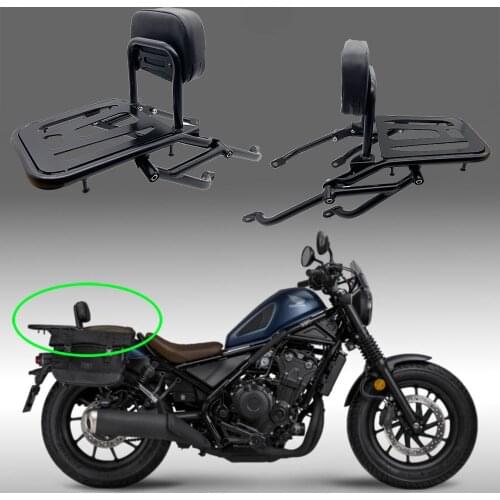 For Honda CMX500 Rebel CMX 500 300 Rebel500 2017-2020 Motorcycle Rear Plated Luggage Rack Support Shelf Back cushion Seat