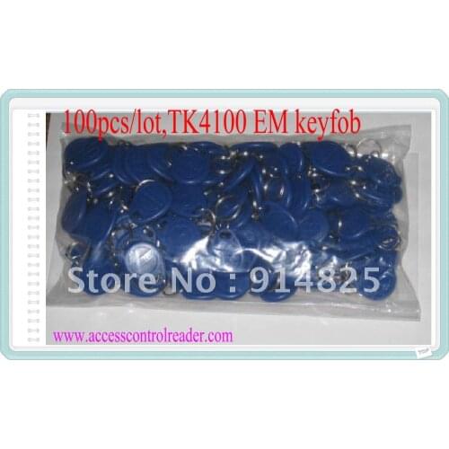 Free Shippment +100pcs/Lot+ TK4100 + EM-ID RFID key fob + one year warranty