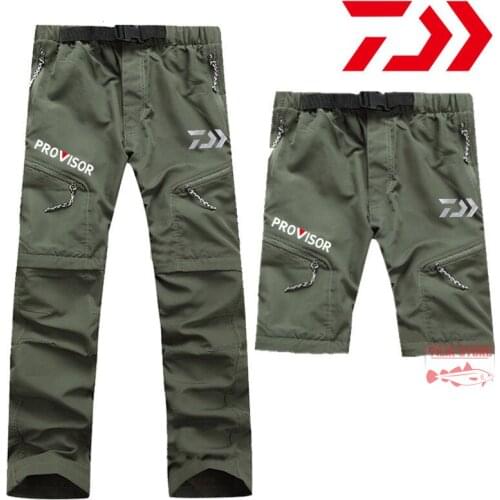 Daiwa Fishing Pants Mens Summer and Autumn Thin Section Breathable Detachable Pants Waterproof Quick-drying Fishing Trousers