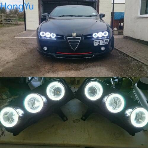 For Alfa Romeo Brera Spider 2005 2006 2007 2008 2009 - 2011 Excellent Angel Eyes Ultra bright smd led Angel Eyes kit halo rings
