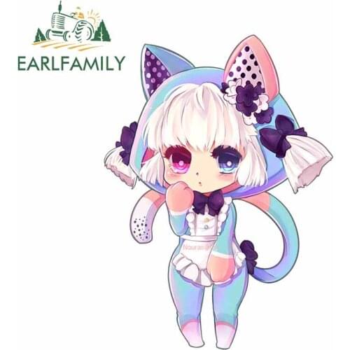 EARLFAMILY 13cm x 9.5cm For Nouraii Cartoon Decal Motorcycle Car Stickers Occlusion Scratch Graffiti Sticker Personality Decor