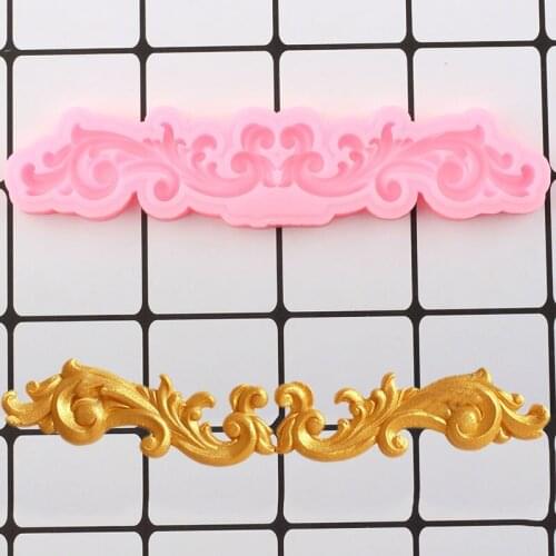 European Style Relief Silicone Mold Cake Border Fondant Molds Wedding Cake Decorating Tools Chocolate Gumpaste Moulds Clay Mould