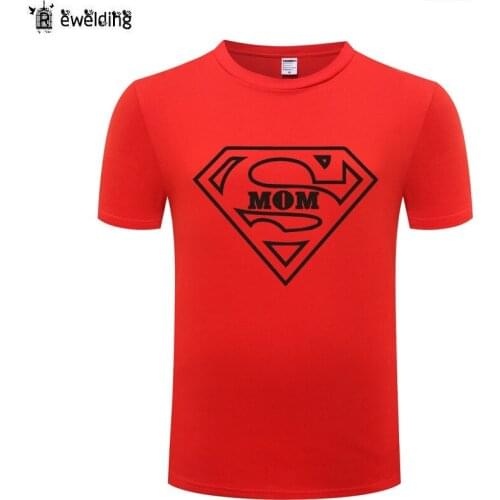 Superhero Super MOM T Shirt Men Funny Cotton Short Sleeve Tshirt Streetwear T-Shirt for Men Tops Tee Mothers Day Gifts