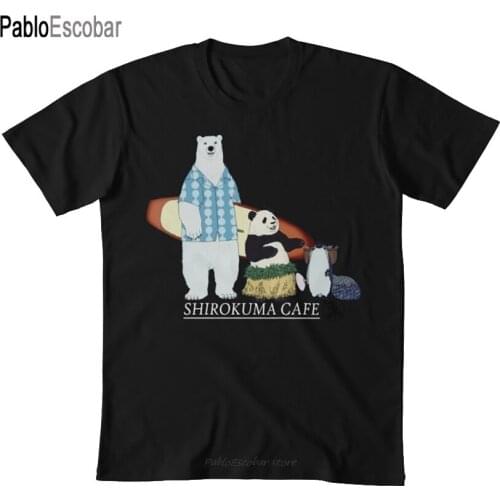 Shirokuma Cafe T shirt shirokuma cafe polar bear panda penguin surfing hawaii fish anime animated series