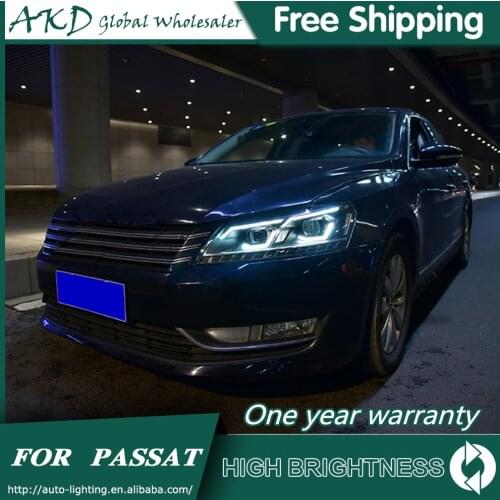 Headlights For VW Passat US B7 2011-2016 DRL Daytime Running Light Head Lamp LED Bi Xenon Bulb Fog Lights Tuning Car Accessories