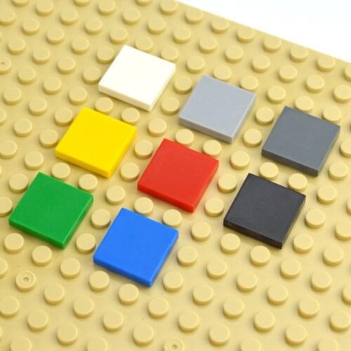 DIY Building Blocks Figure Bricks Ceramic Tile 2x2 Educational Creative Size MOC Bricks Smooth Flat Tiles Toys for Children