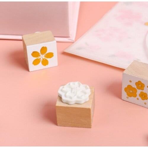 Cherry Blossoms Scrapbook Kit Cherry Blossoms Stamps Inkpad Washi Paper Sticker/Tape Roll Metal Pen Gift for Children