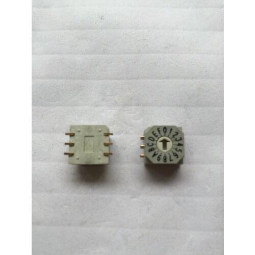 Original new 100% 0-F one-tone rotary encoder switch 16-bit encoder SDR-16S SMD 6pin gold feet