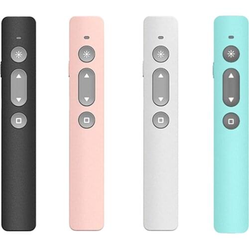 Presentation Clicker Wireless Presenter Pointer RF 2.4GHz PPT Slides Advancer USB Remote Control Vibration Pen