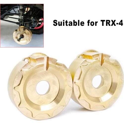RCTOYFUN 2pcs RC Car Copper Internal Wheel Hub Weights Parts For 1/10 Crawler Climbing Car TRX-4 Traxxas Beadlock Wheel Rims