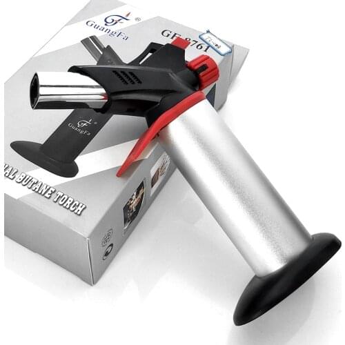 Double Torch Jet lighter Welding Click Cigarette Lighter Adjustable Flame Butane Gas Lighter, for Smoking, Outdoor, Camping