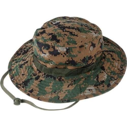 Tactical Boonie Hat Camouflage Fishing Cap Army Outdoor Sport Sun Bucket Cap Outdoor Training Airsoft Hunting Hiking Cap