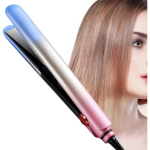 2 in 1 Fast Flat Iron Hair Straightener and Curling Tool Ceramic Flat Iron Curling Iron Hair Wave Curler Styling Tools 110-240V