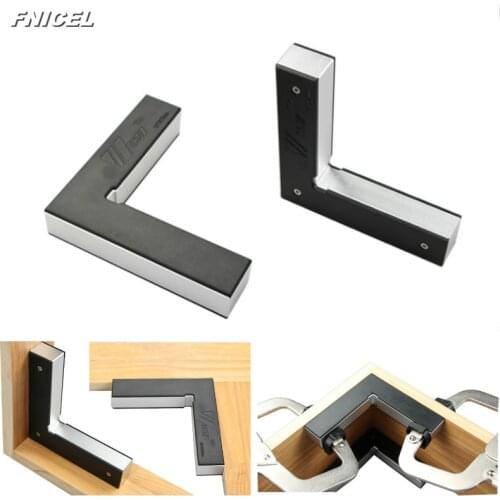 2Pcs 90 Degree Aluminum Alloy Right Angle Clamp L-square Holder Ruler Clamping Square Woodworking Fixture Corner Clamping Tools