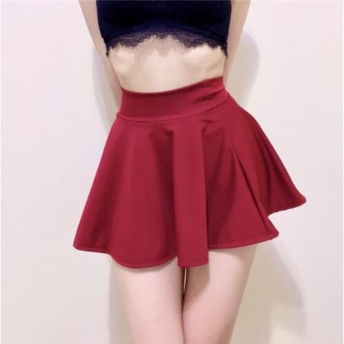 Sexy Women Micro Mini Skirts Outdoor Sexy Sweet Girls Dance Short Skirt Street Wear High Waist Hem Flared A-Line Pleated Skirts