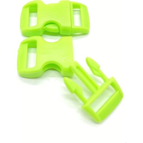 10Pcs 3/8" 10mm Side Release Buckle Curved Parachute 550 Paracord Bracelet DIY Dog Collar Strap Webbing Outdoor Camp #08