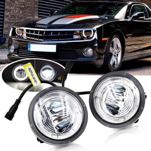 10W Car DRL Led Fog Light For Camaro 2010 2011 2012 2013 Dayline Guide Halo Ring Drl Fog Light
