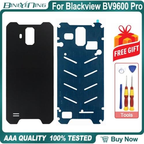 100% New Original For Blackview BV9600 Pro Battery Housings Back Glass panel IP68 Case Cover Glass Replacement Parts