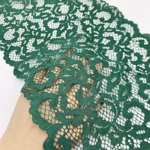 3y/lot Width 23cm Emerald Green Non-Stretch Lace Skirt Hem Dress Underwear Sewing Craft DIY Apparel Fabrics Lace Lingerie