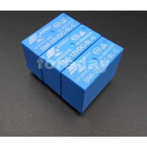 50PCS NEW SONGLE Power Relay SRS PCB 5 Pins 5A 10A 5V 12V 24V SMI-05VDC-SL-C SMI-12VDC-SL-C SMI-24VDC-SL-C 50PCS/LOT *FD788-790