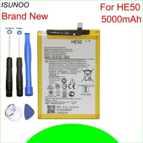 ISUNOO 4850mAh HE50 Battery For Motorola Moto E4plus Bateria Batterie Batterij Battery With Repair Tools
