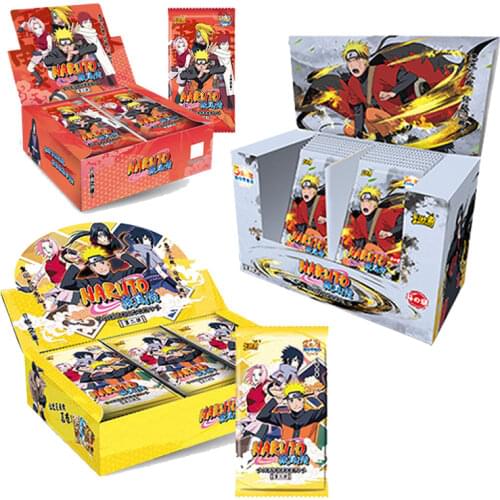 Narutoes Edition Anime Figures Hero Card Uzumaki Uchiha Sasuke Character Card Collection Bronzing Barrage Flash Cards Boy Gifts