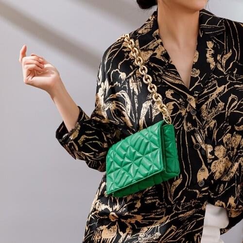 Branded Womens Handbag Green Small Flap 2021 Shoulder Bag Chain Women Clutch Bags Luxury Ladies Shoulder Purse Hobo Bag