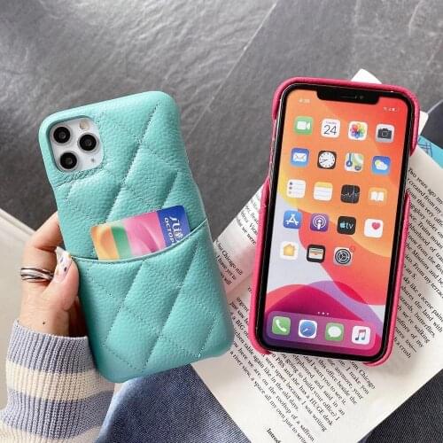 Top Quality Genuine Leather Case For iPhone 12 11 Pro Max 7 8 Plus CC Card Pocket Cover For iphone X XR XS Max Accessories Funda