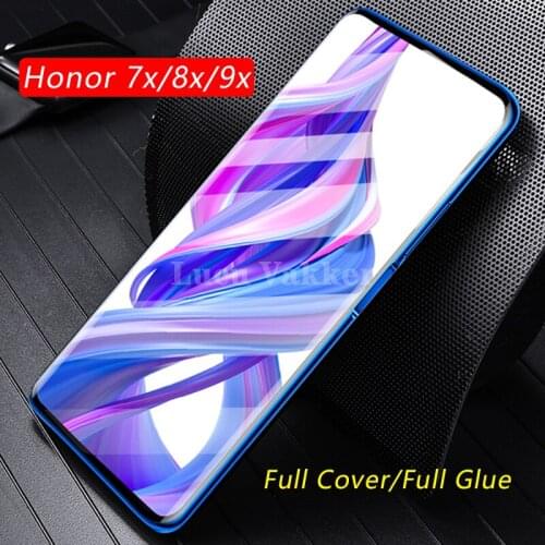 Tempered glass phone case for huawei honor 7x 8x 9x cover Protective Accessories on the honor7x honor8x honor9x 7 8 9 x x7 x8 x9