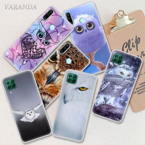 Snowy Owl Case For Huawei P Smart Z Honor 20 Y6 P30 9X Play 9A P40 Lite E Y7 2019 8X 9S Frosted Back Phone Coque