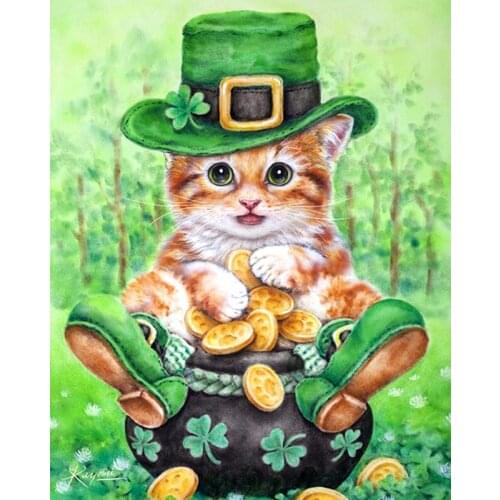 DIY 5D Diamond Embroidery Cute Little Cat Full Drill Diamond Painting Cross Stitch Rhinestone Mosaic Decoration Child Gift