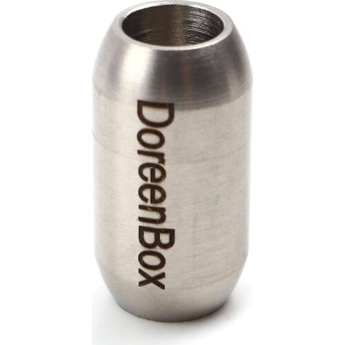 DoreenBox Smooth Barrel-shaped 304 Stainless Steel Magnetic Buckle Jewelry Findings about 19x10mm-1PC