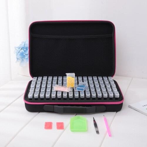 Huacan 5d DIY 80Grids Diamond Painting Storage Box Accessories Diamond Embroidery Mosaic Art Plastic Box Tool