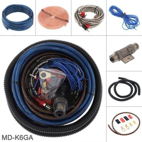 6 Gauge Amplifier Installation Wiring Kit Car Woofer Speaker Cables Car Power Amplifier Audio Line Power Line with Fuse Suit
