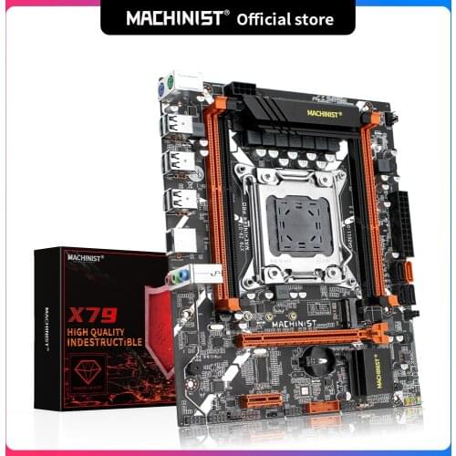 MACHINIST X79 motherboard LGA 2011 support DDR3 REG ECC/NON-ECC i7 Xeon E5 V1 V2 processor with VRM FAN M-ATX X79 Z9-D7