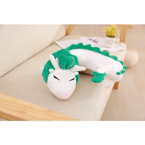 Little White Dragon U Shape Long Pillow Hugs Fashion Cartoon Dragon Plush Toy Anime Cute Doll Soft Toys Gift for Children Kid