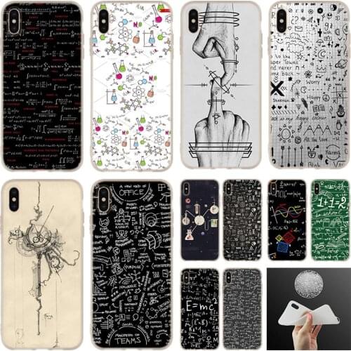 Chemistry drawing Pattern Soft Silicone Case Cover For iPhone 12 11 Pro 7 8 Plus XR XS Max 5 5S SE 6 6s Funda Mini
