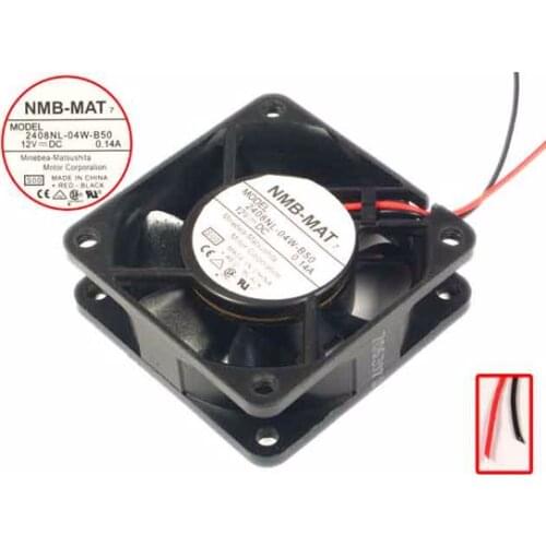 NMB-MAT 2408NL-04W-B50 S00 Server Cooling Fan DC 12V 0.14A 60x60x20mm 2-wire