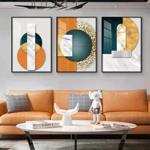 Nordic Living Room Decoration Painting Modern Minimalist Orange Abstract Mural Restaurant Atmospheric Wall Painting