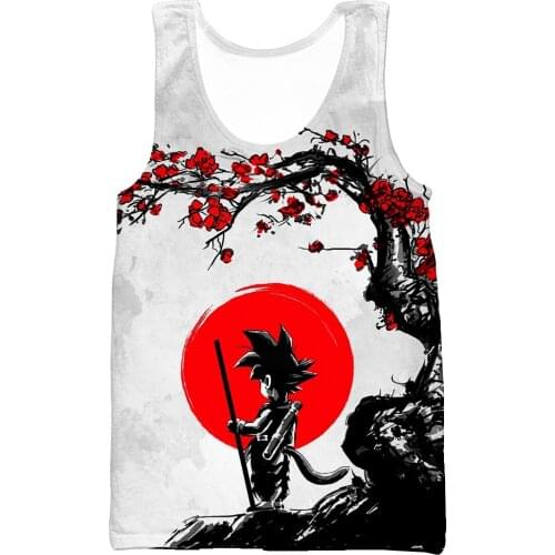 New 3D Printing Dragon Ball Fashion Men Women Tracksuits Crewneck Hip Hop Vest Size S-5XL mesh top