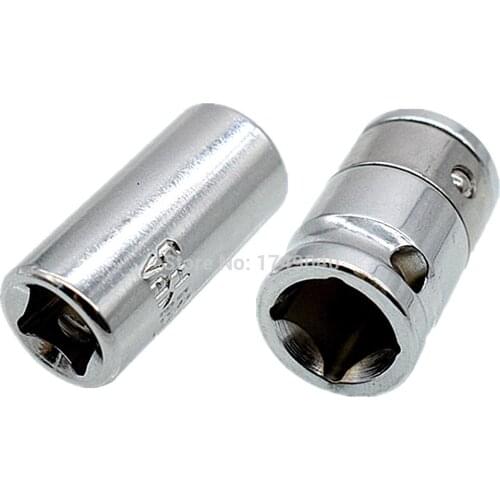 1/4" 3/8" Square Drive to 1/4" 10mm Hex Shank Adaptor Socket Drive Quick Release Impact Wrench Screwdriver Bits Holder Converter