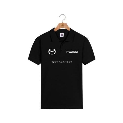 Collar short sleeve men and women mazda polo shirts loose polos shirts uniforms can print logo