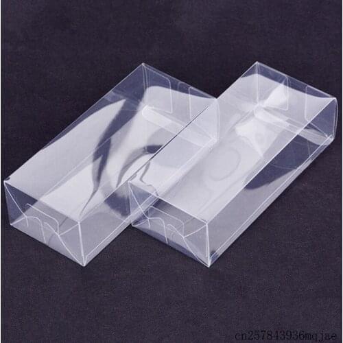 500pcs Plastic Packaging Box Rectangular Transparent Box/Clear PVC Sample/Gift/Crafts Display Boxes