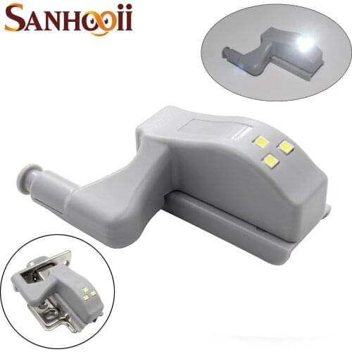 Sanhooii Universal Kitchen Bedroom Living room Cabinet Cupboard Closet Wardrobe 0.25W Inner Hinge LED Sensor Light System