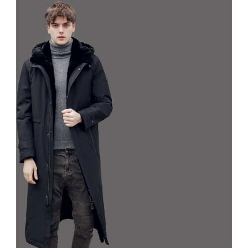 Real Fur Coat Natural Mink Fur Coat Winter Jacket Men Goose Down Jacket Warm Parkas Plus Size Jackets Casaco 18026 YY1087