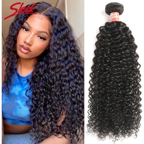 Sleek Brazilian Hair Weave Bundles Kinky Curly Bundles 8 to 28 30 Inches Bundles remy Human Hair Extension 1/3/4 Bundle Deals