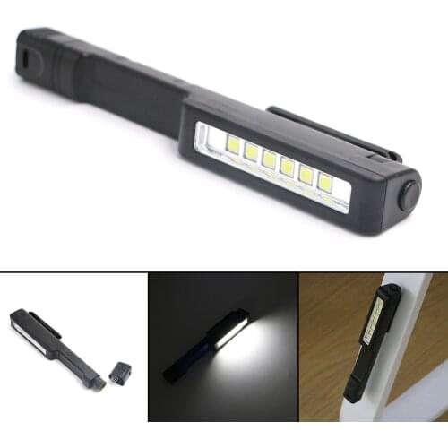 6*SMD LED Flashlight Multi-function Penlight Led Torch Lamp Handle Flashlight Work Hand Flash Light Built-in Magnet