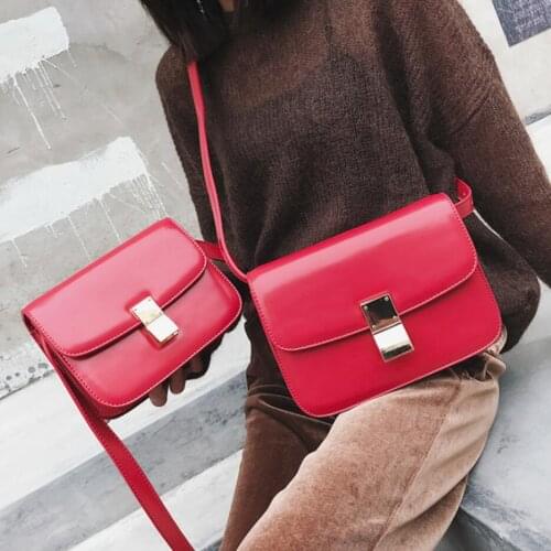 Vintage Fashion European Female Square Bag 2021 New High quality PU Leather Womens Handbag Simple Casual Shoulder Messenger Bag
